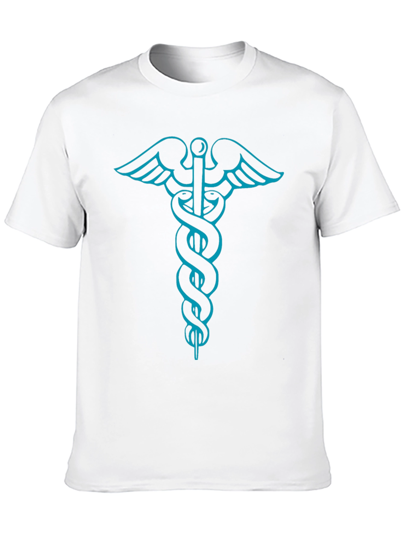 Medical Caduceus Graphic Tee - Stylish Black T-Shirt