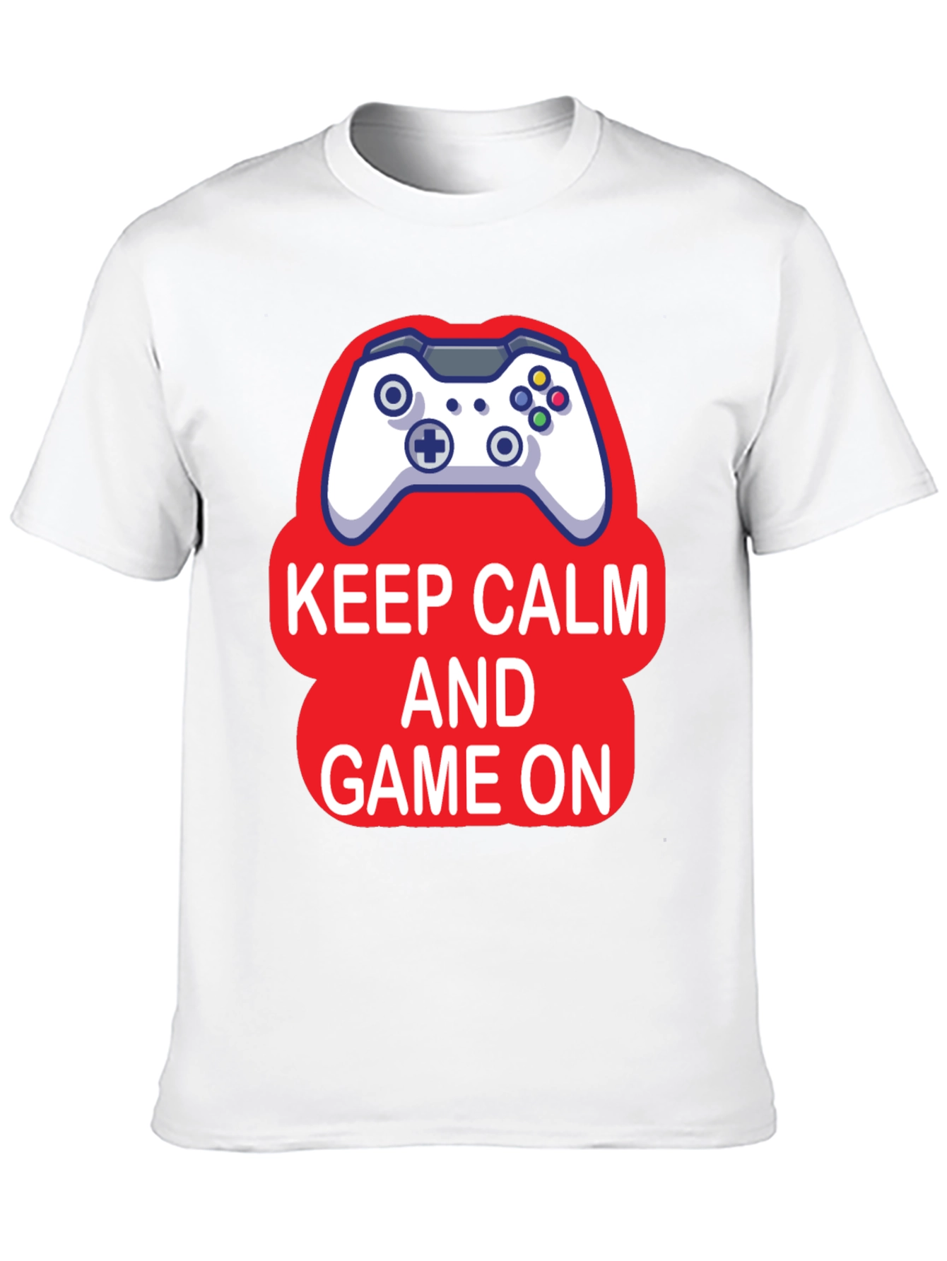 Keep Calm and Game On Black T-Shirt