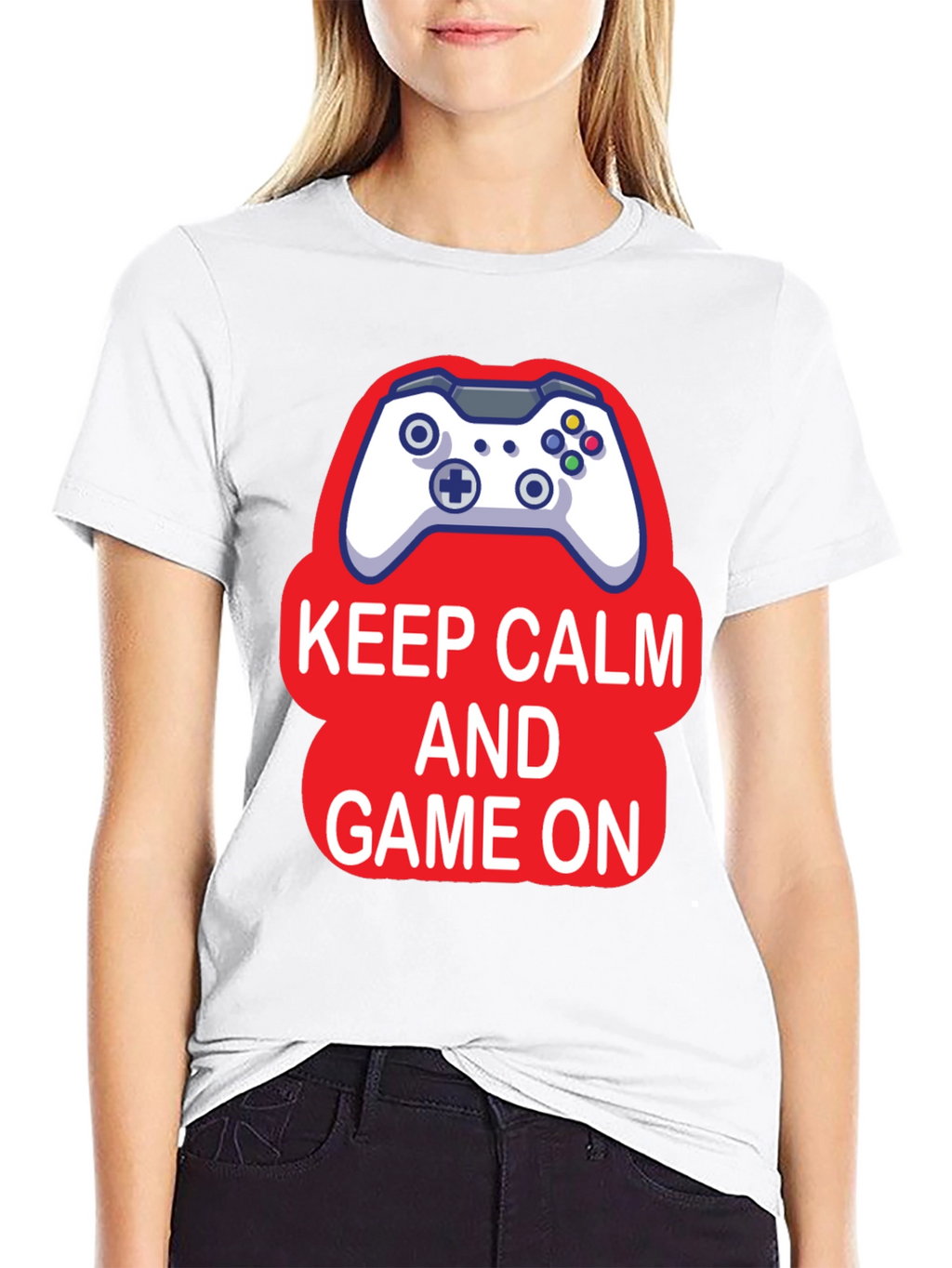 Keep Calm and Game On Black T-Shirt
