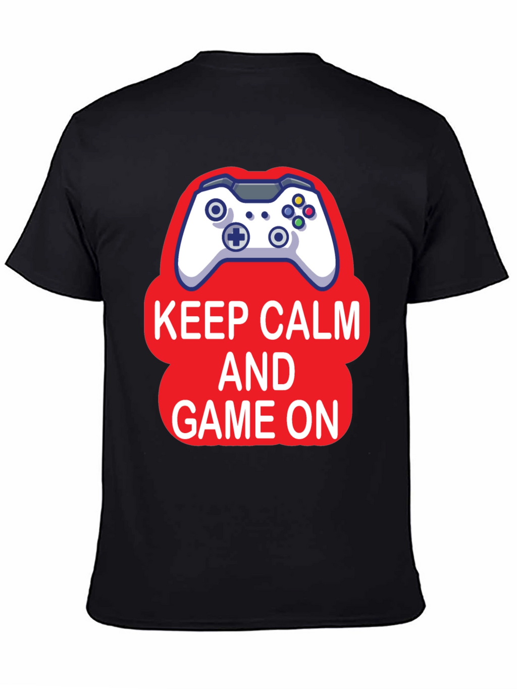 Keep Calm and Game On Black T-Shirt