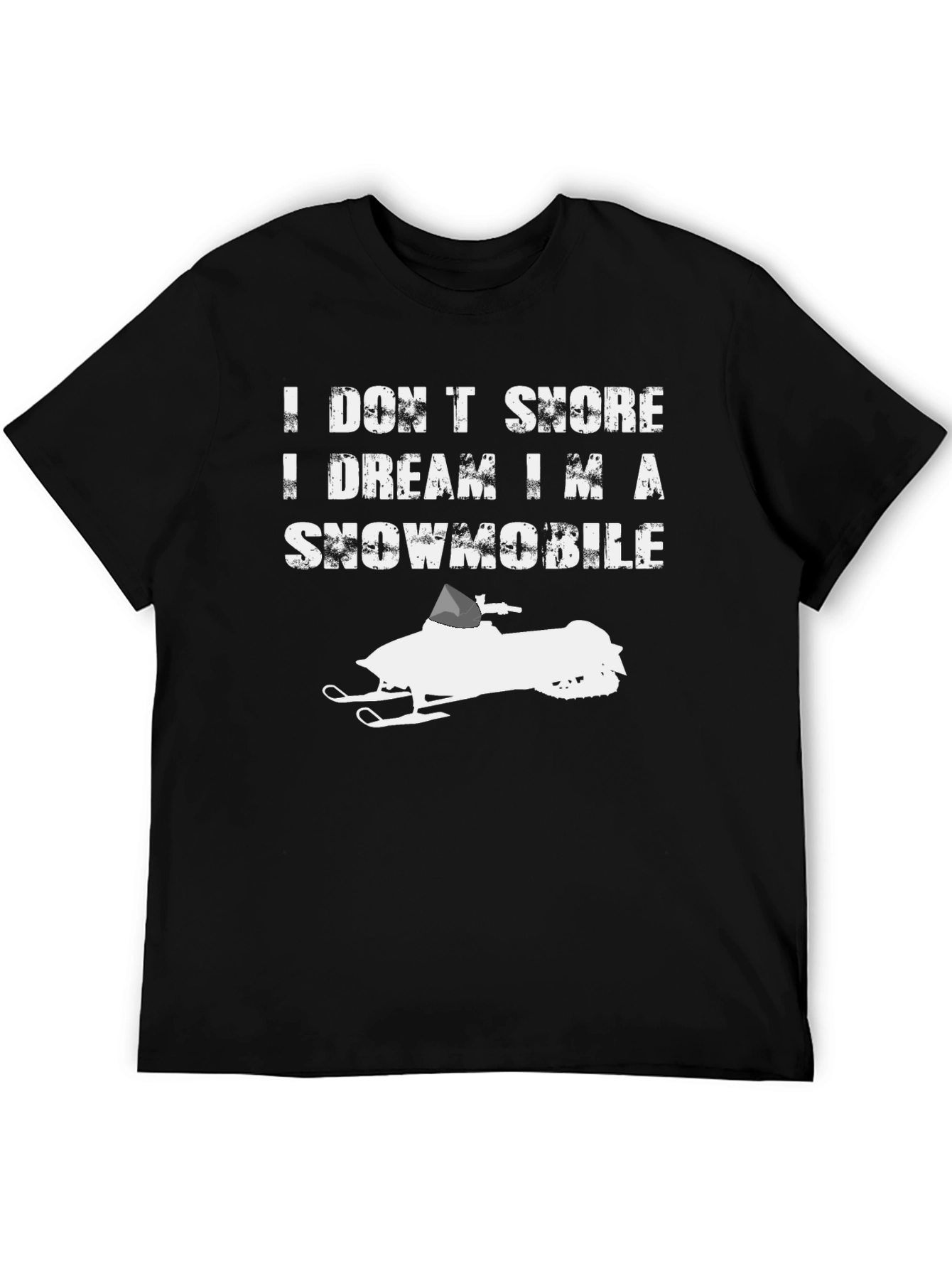 I Dream Im a Snowmobile Black Tee