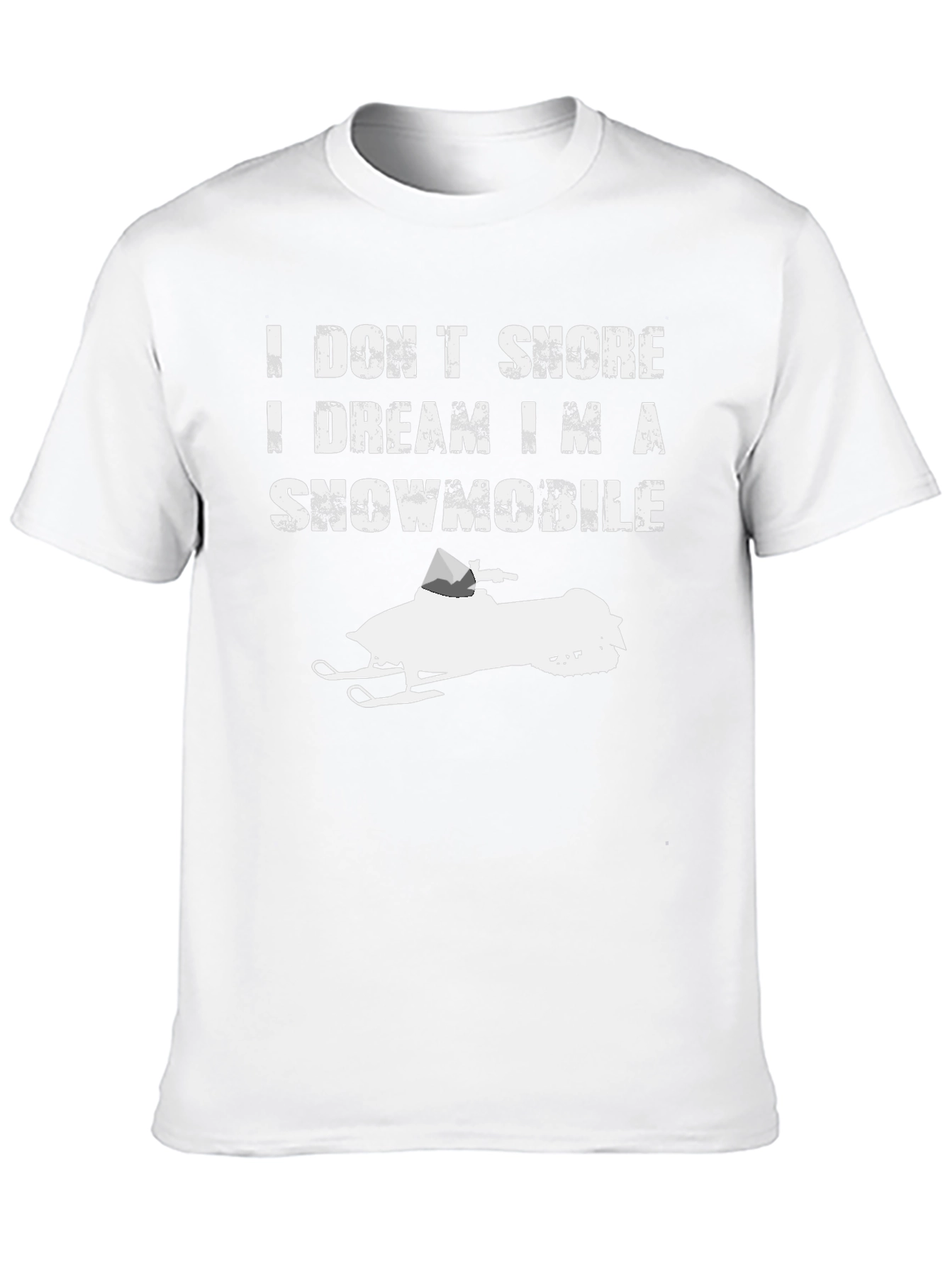 I Dream Im a Snowmobile Black Tee