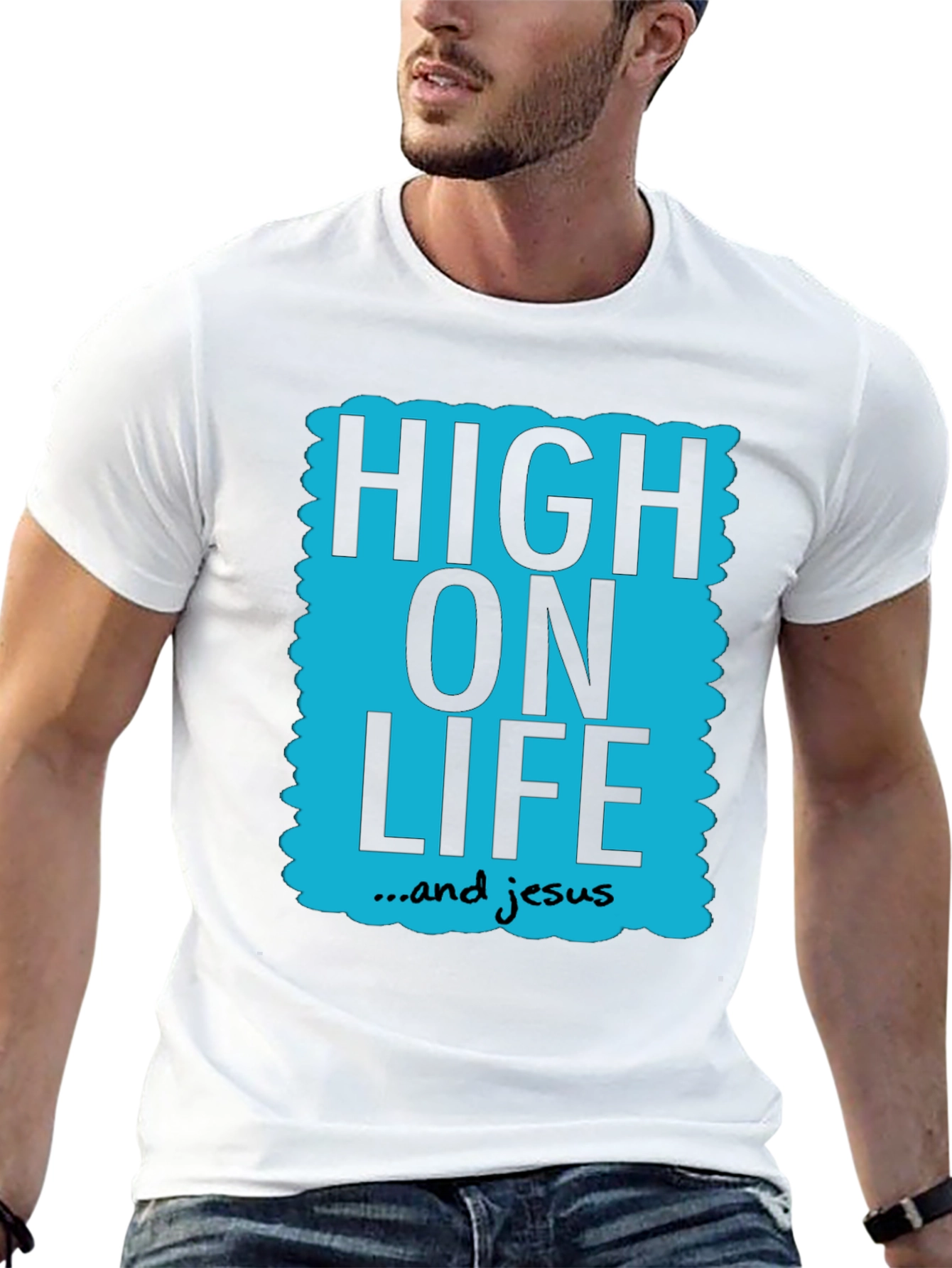 High On Life & Jesus Graphic Tee - Black