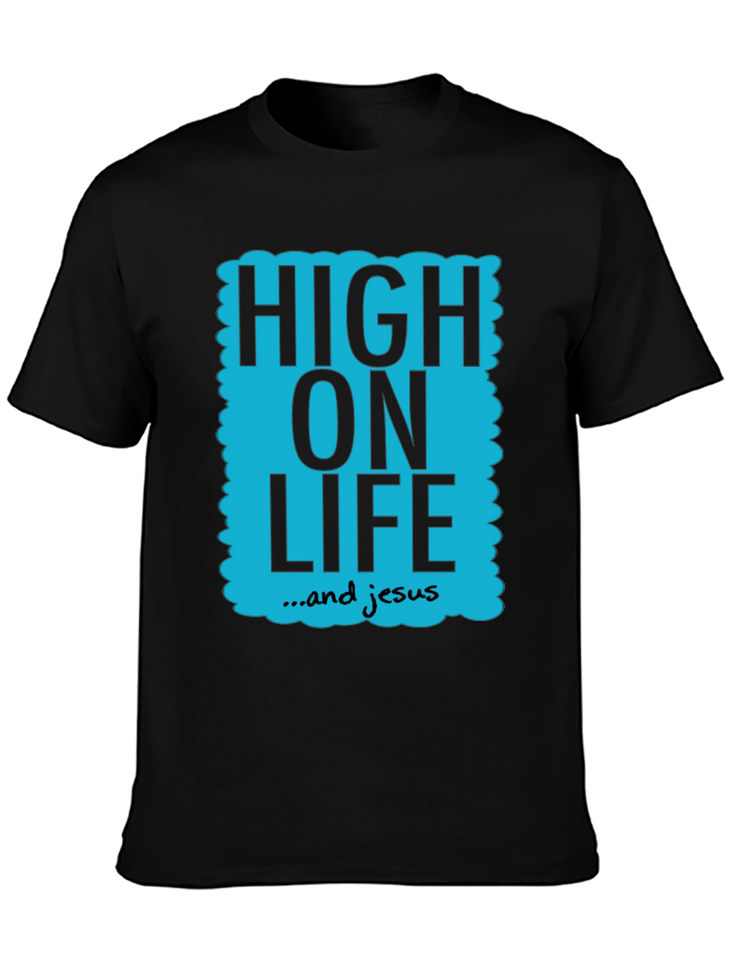 High On Life & Jesus Graphic Tee - Black