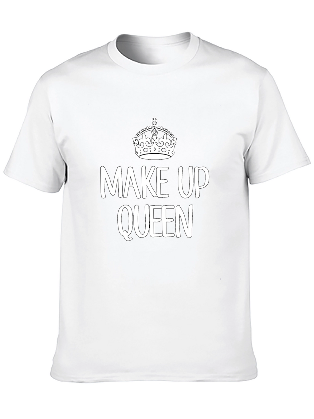 Makeup Queen Graphic Tee - Black Cotton Blend