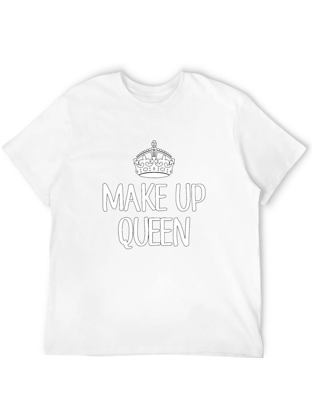 Makeup Queen Graphic Tee - Black Cotton Blend