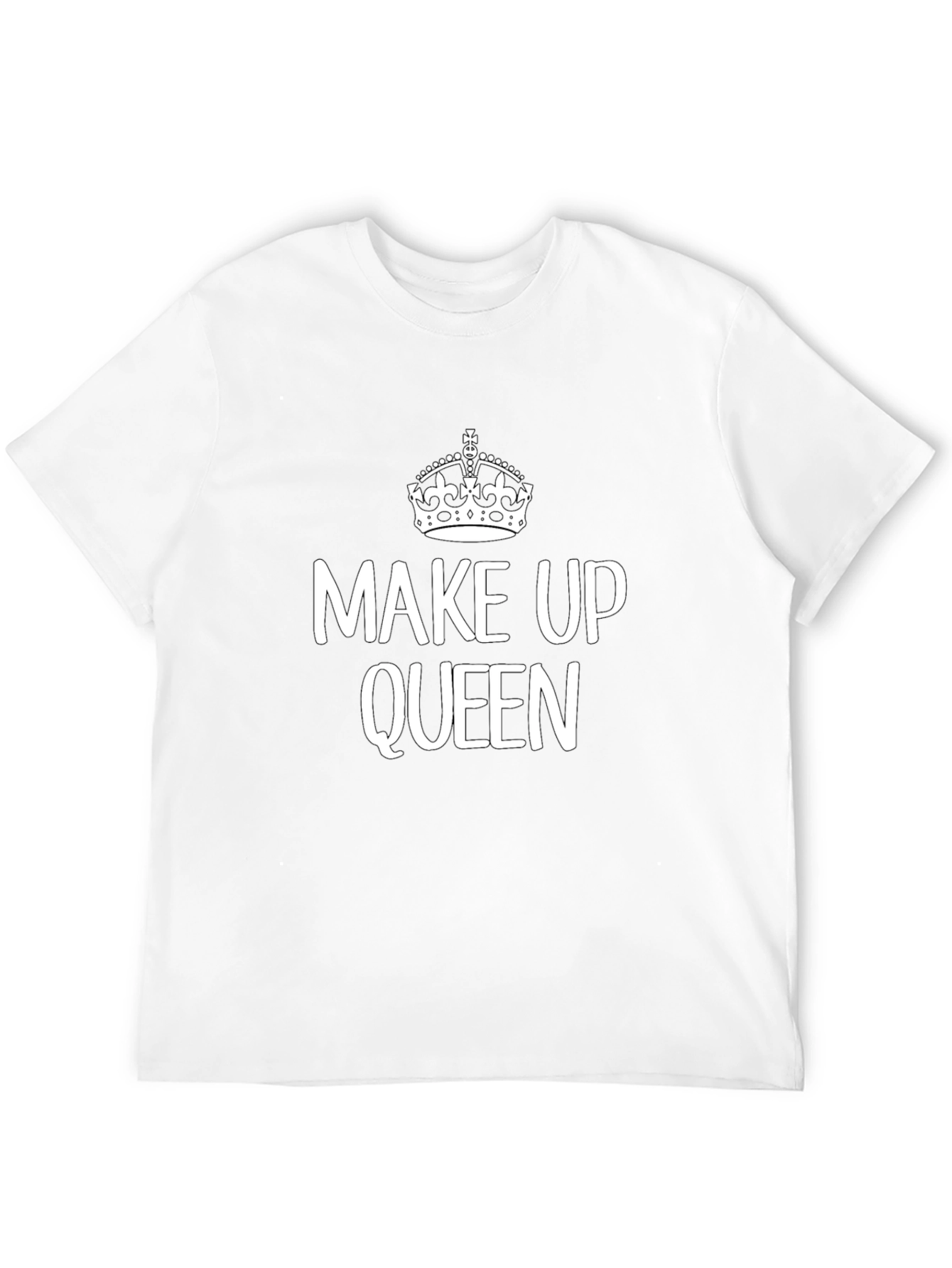 Makeup Queen Graphic Tee - Black Cotton Blend