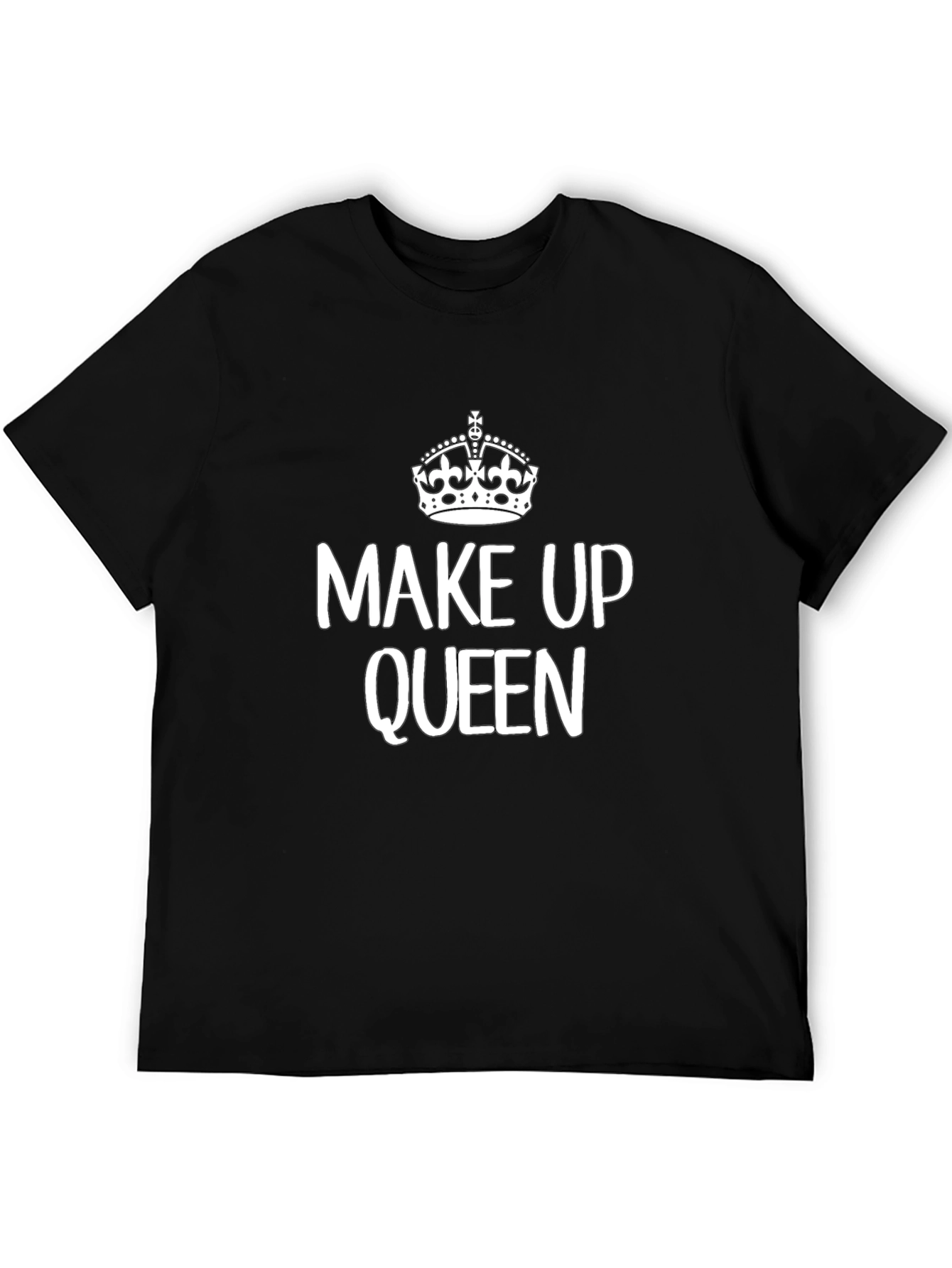 Makeup Queen Graphic Tee - Black Cotton Blend