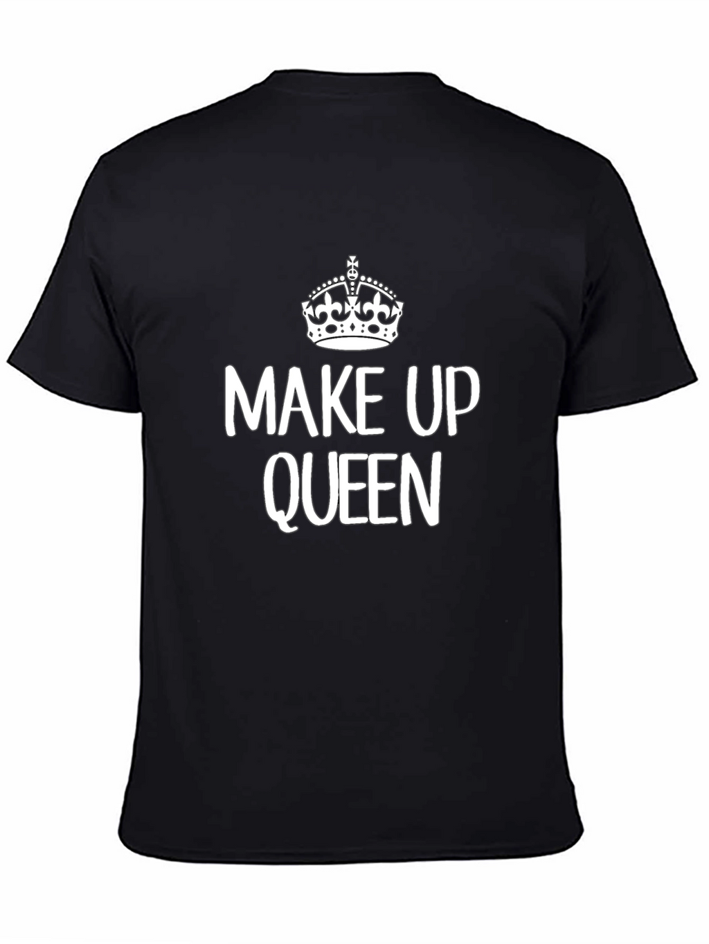 Makeup Queen Graphic Tee - Black Cotton Blend