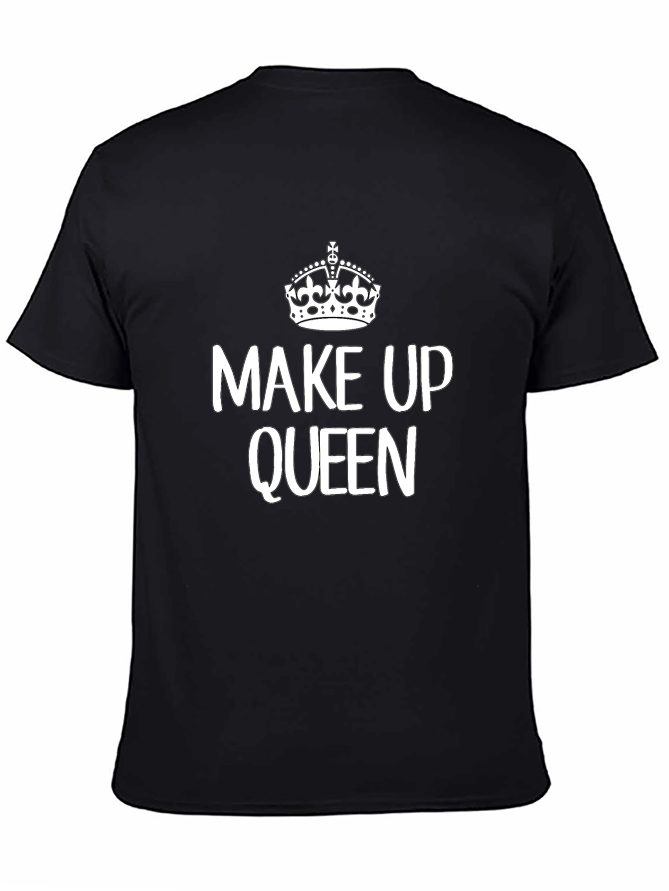 Makeup Queen Graphic Tee - Black Cotton Blend