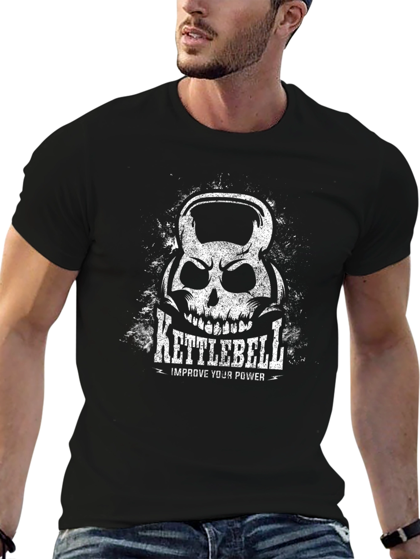Kettlebell Skull Graphic T-Shirt - Improve Your Power