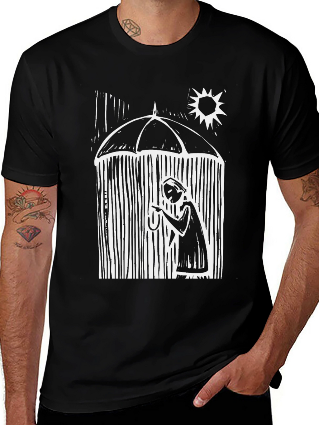 Rainy Day Graphic Tee - Unique Design