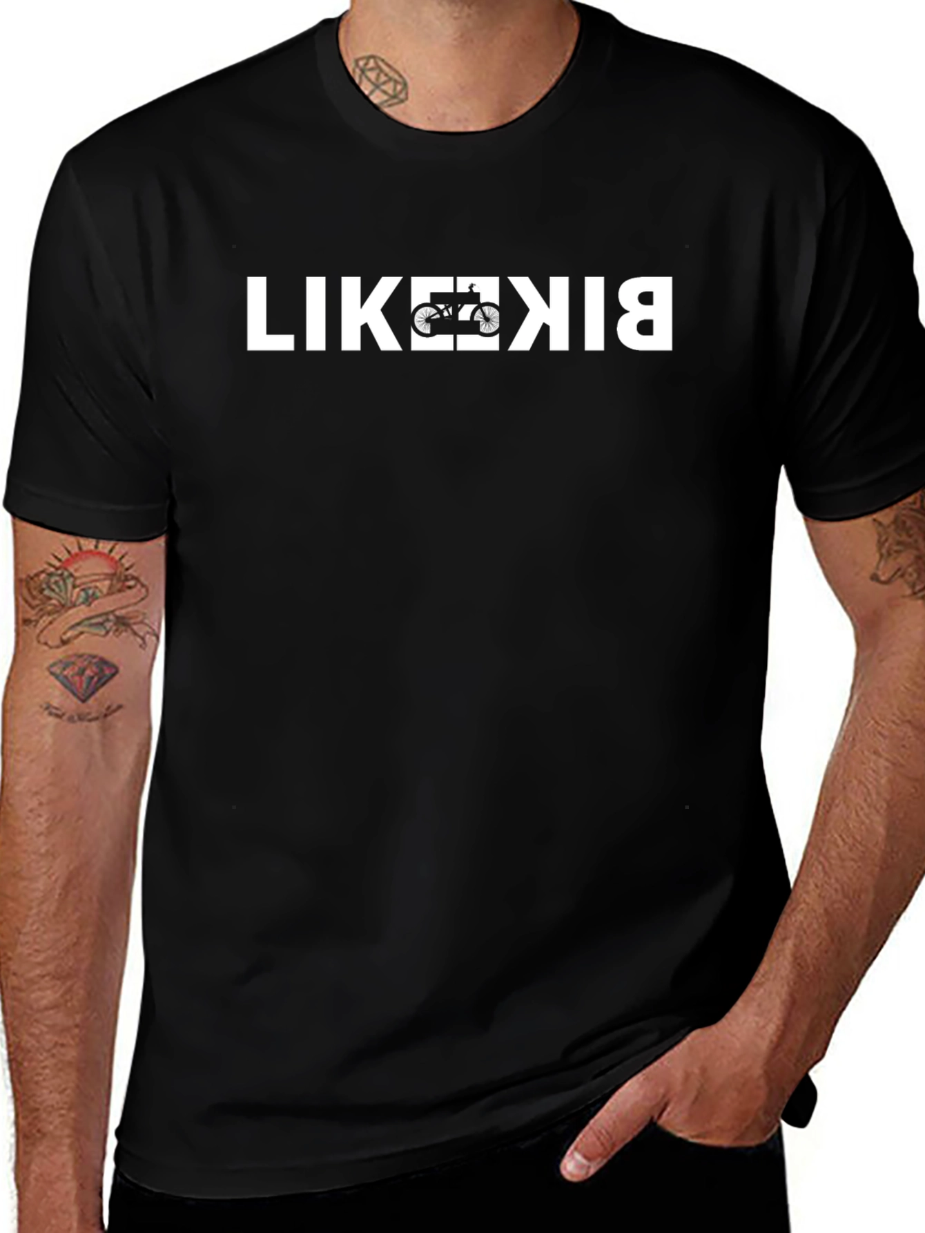 Like Bike Black Graphic Tee