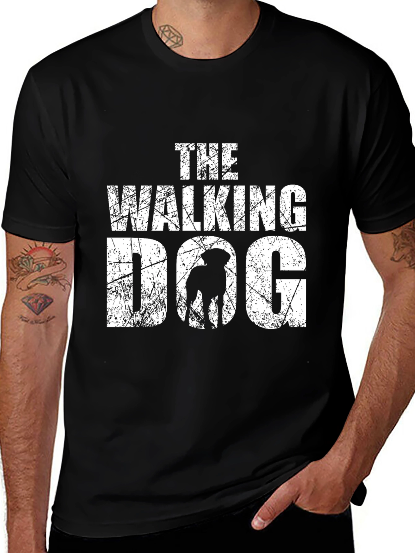 The Walking Dog T-Shirt - Black Graphic Tee