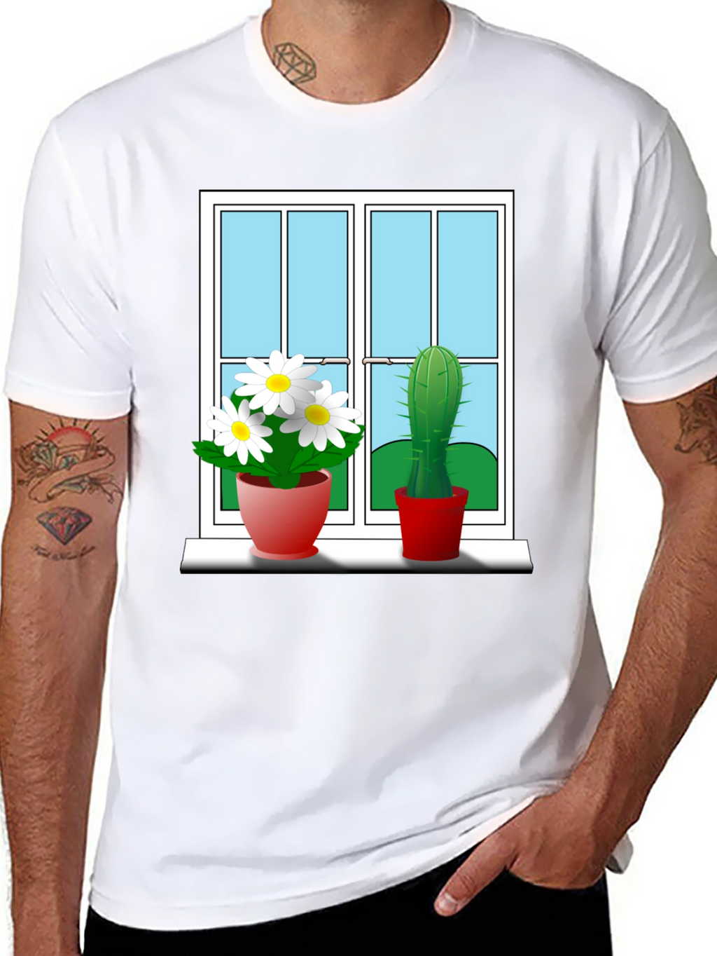 Window Plants Graphic Tee - Stylish & Unique!