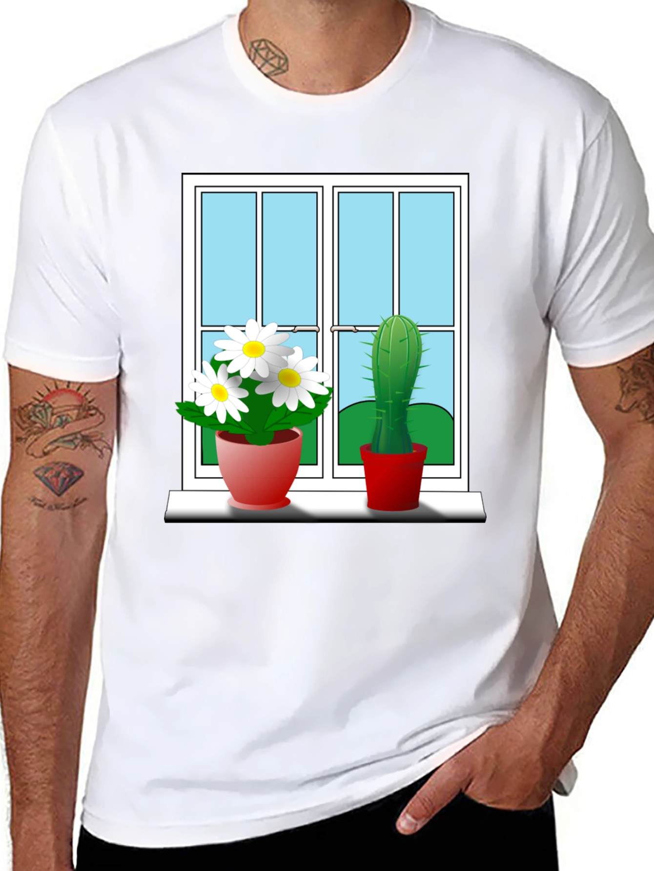Window Plants Graphic Tee - Stylish & Unique!