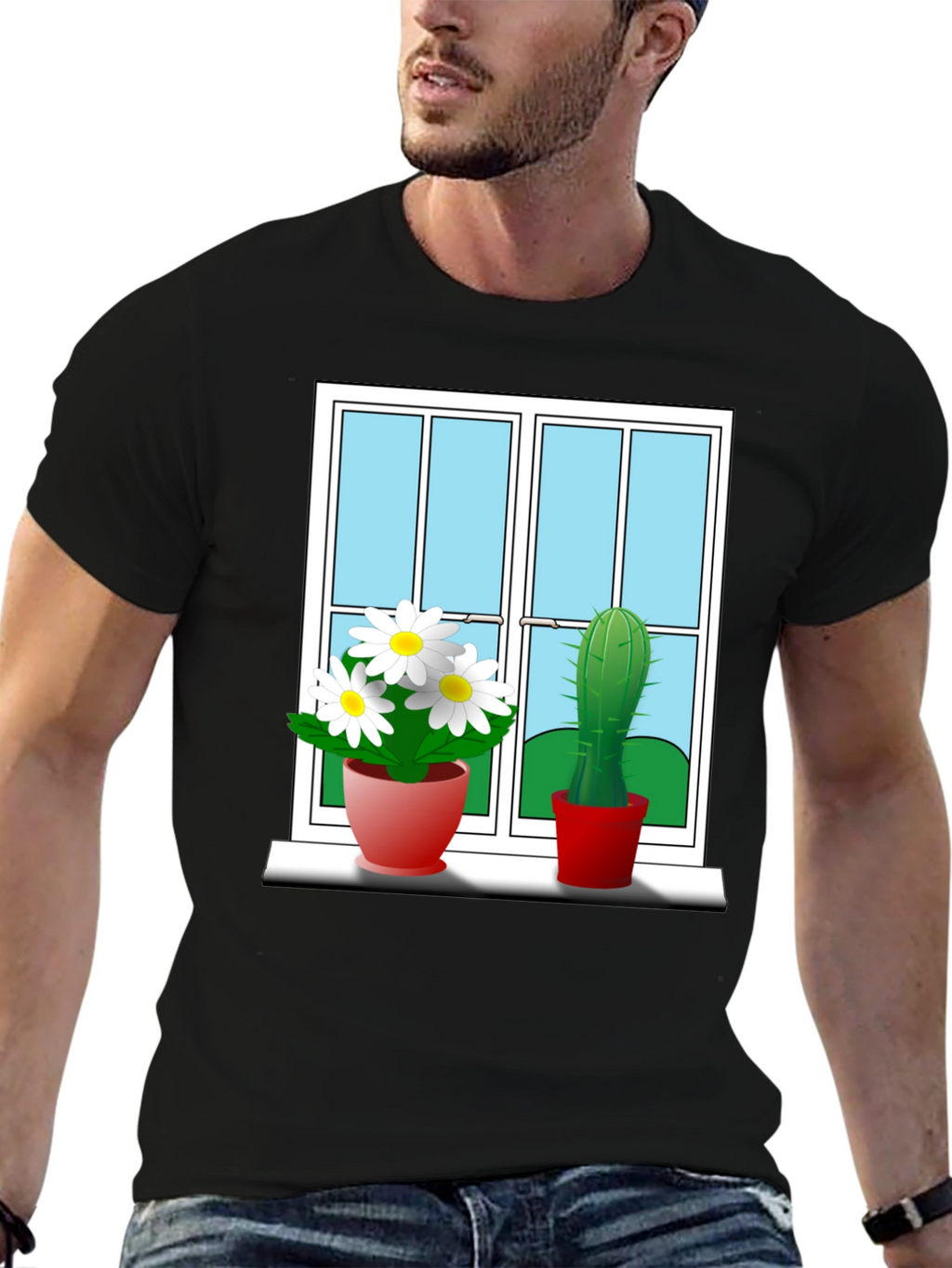 Window Plants Graphic Tee - Stylish & Unique!