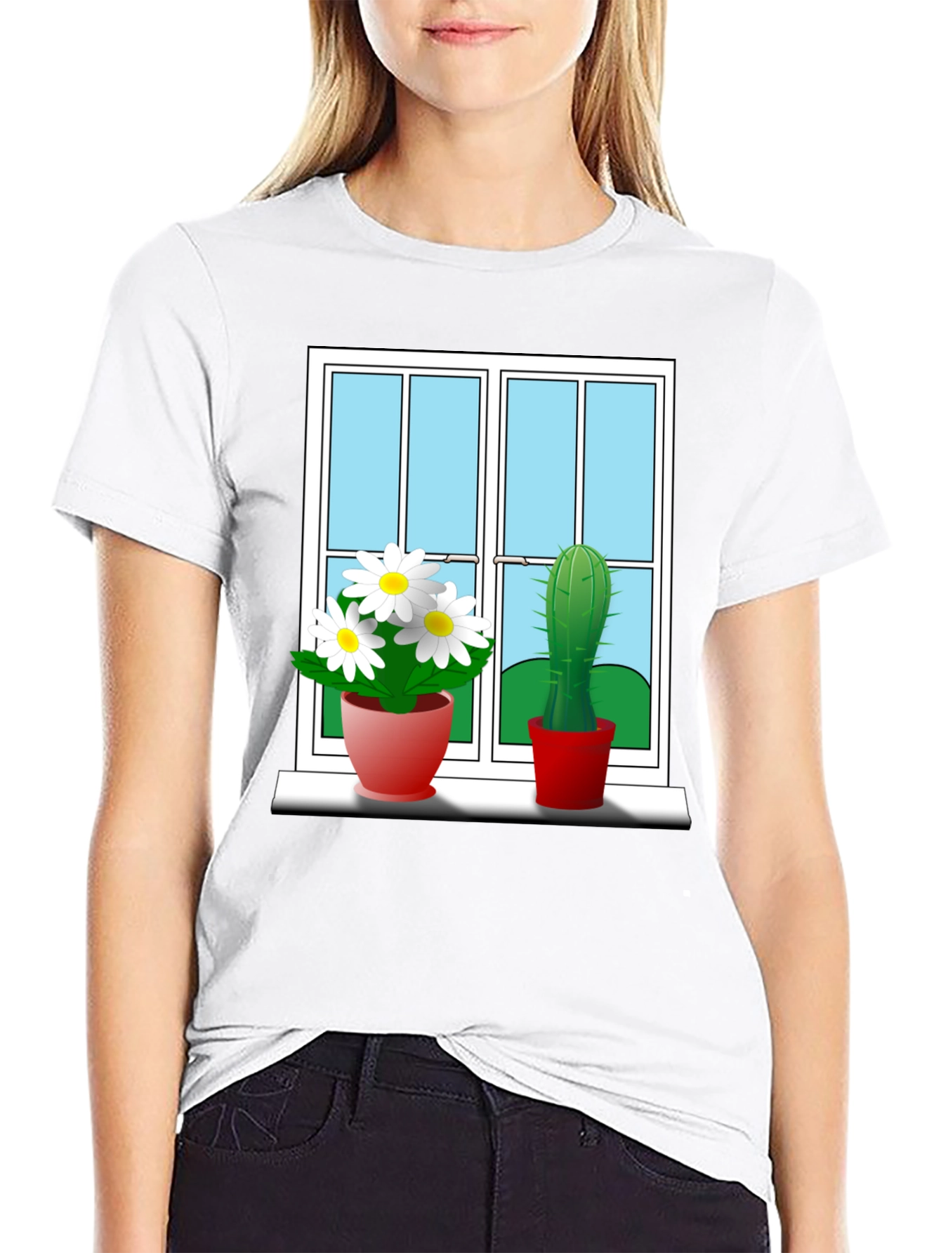 Window Plants Graphic Tee - Stylish & Unique!