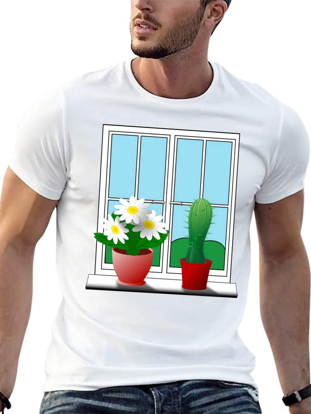 Window Plants Graphic Tee - Stylish & Unique!