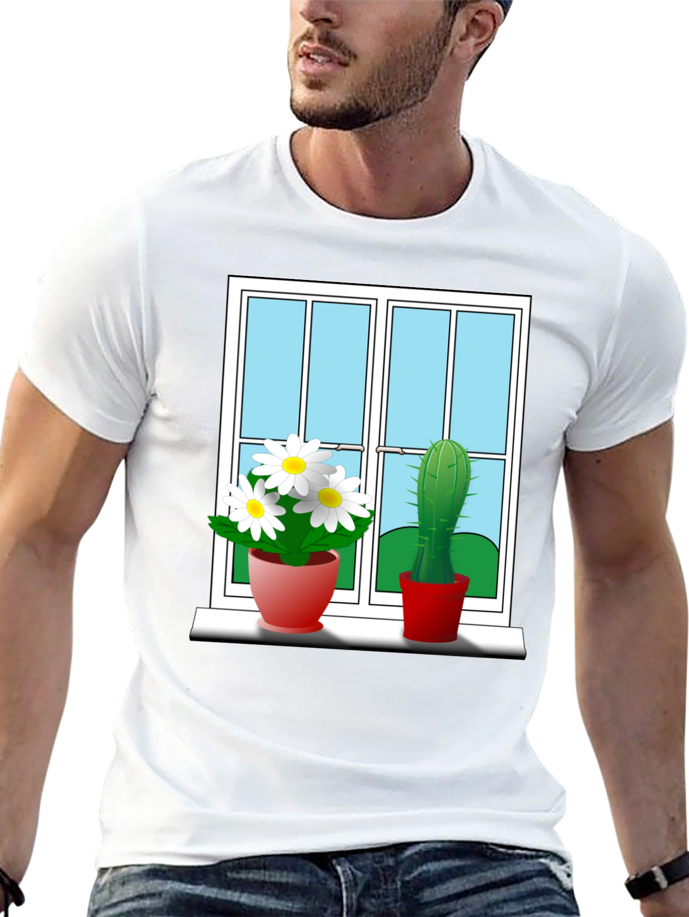 Window Plants Graphic Tee - Stylish & Unique!