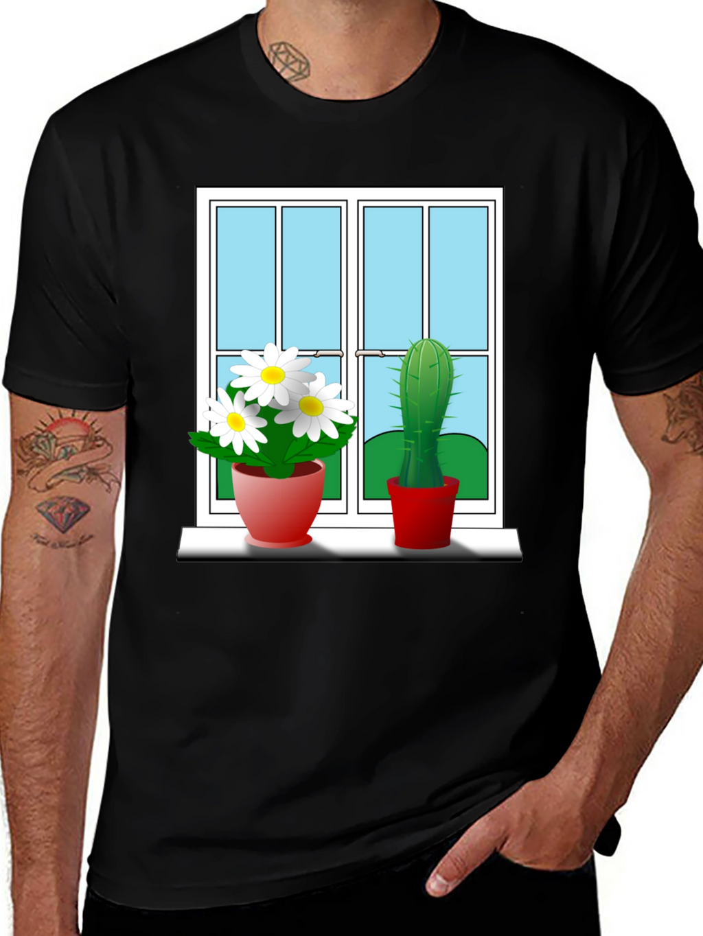 Window Plants Graphic Tee - Stylish & Unique!