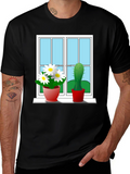 Window Plants Graphic Tee - Stylish & Unique!