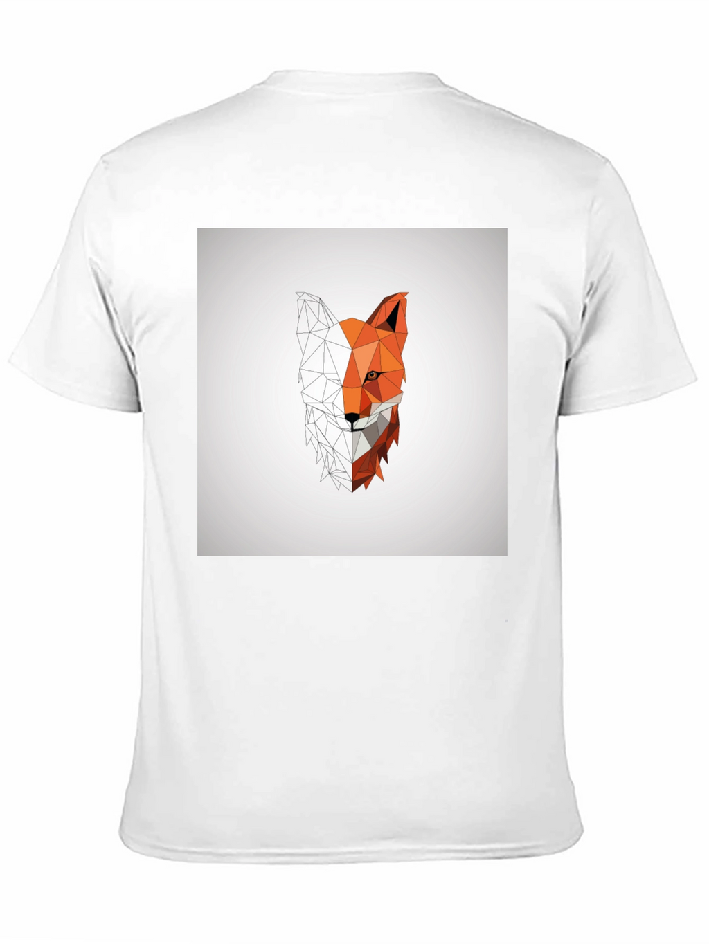 Geometric Fox Graphic Tee - Modern Polygon Design