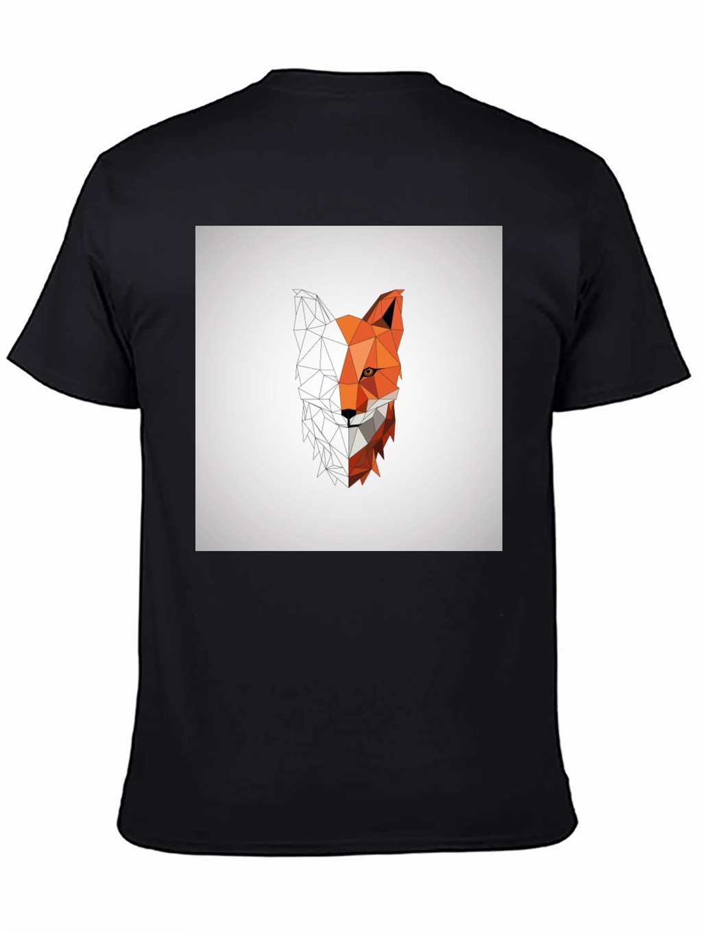 Geometric Fox Graphic Tee - Modern Polygon Design