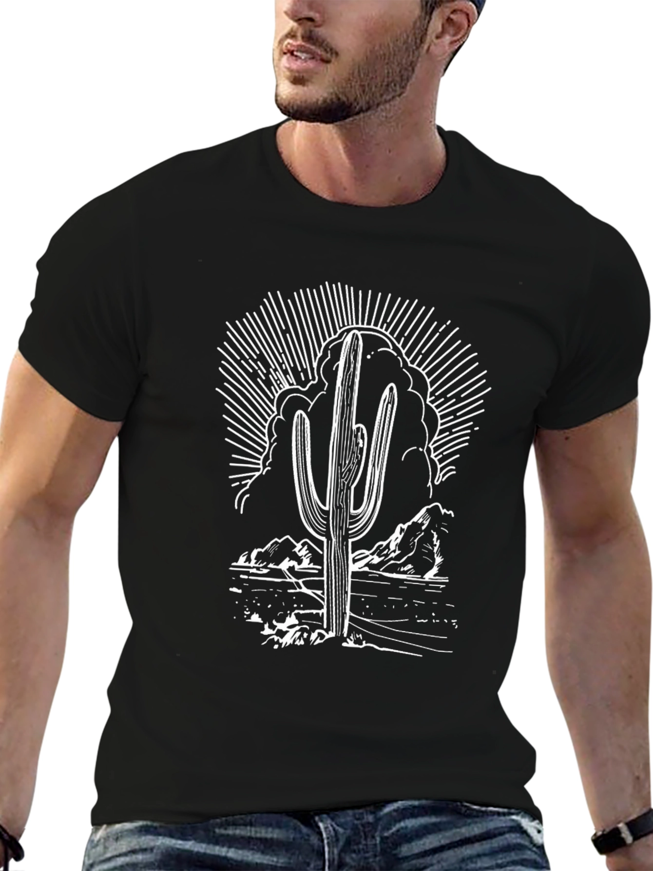Cactus Desert Graphic Print T-Shirt