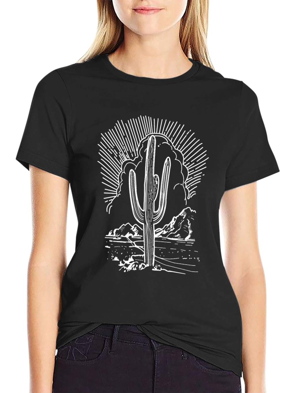 Cactus Desert Graphic Print T-Shirt