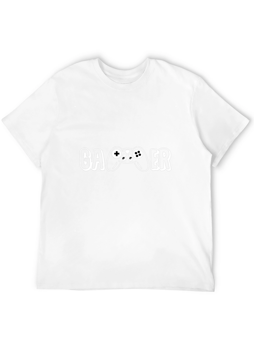 Gamer T-Shirt - Black Cotton Tee with Controller Graphic