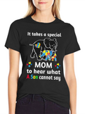 Autism Awareness Mom Elephant T-Shirt