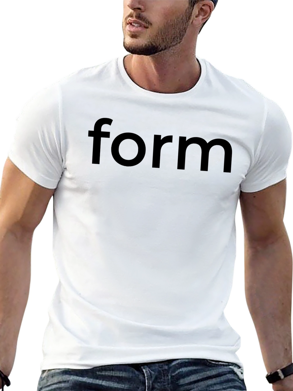 Modern Black Form Graphic T-Shirt