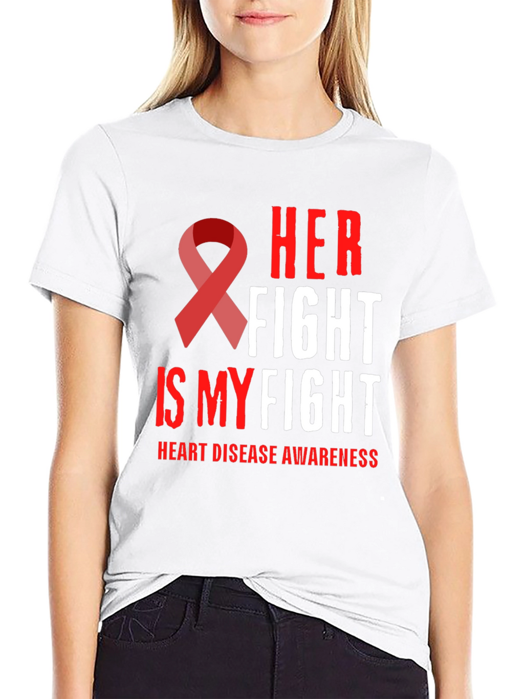 Her Fight Is My Fight Heart Disease Awareness T-Shirt