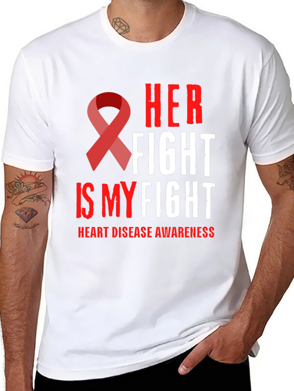 Her Fight Is My Fight Heart Disease Awareness T-Shirt