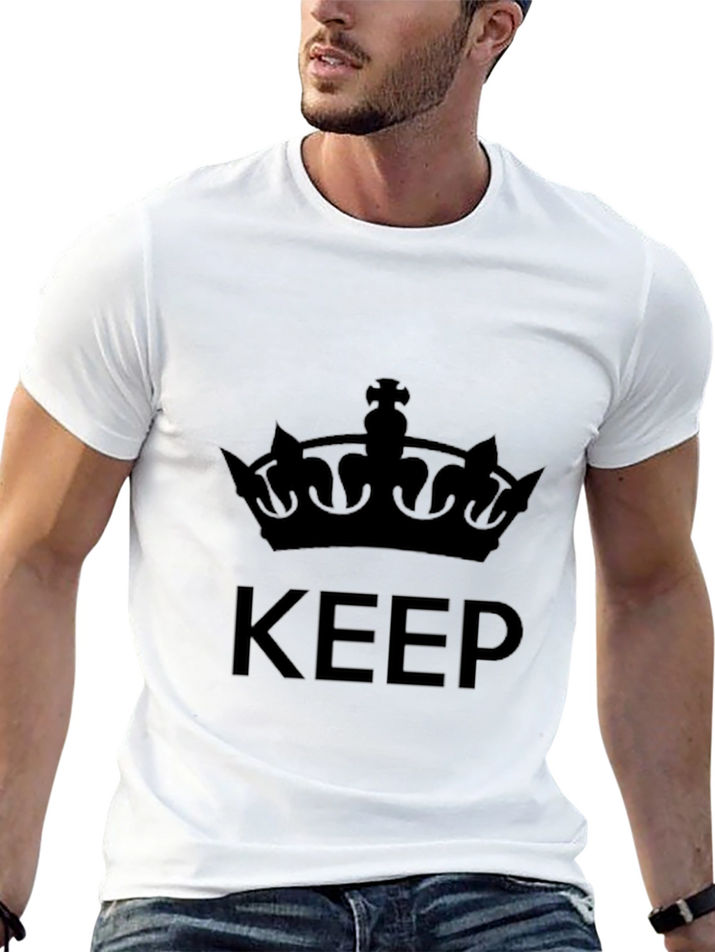 Keep Calm Crown Graphic Tee - Black