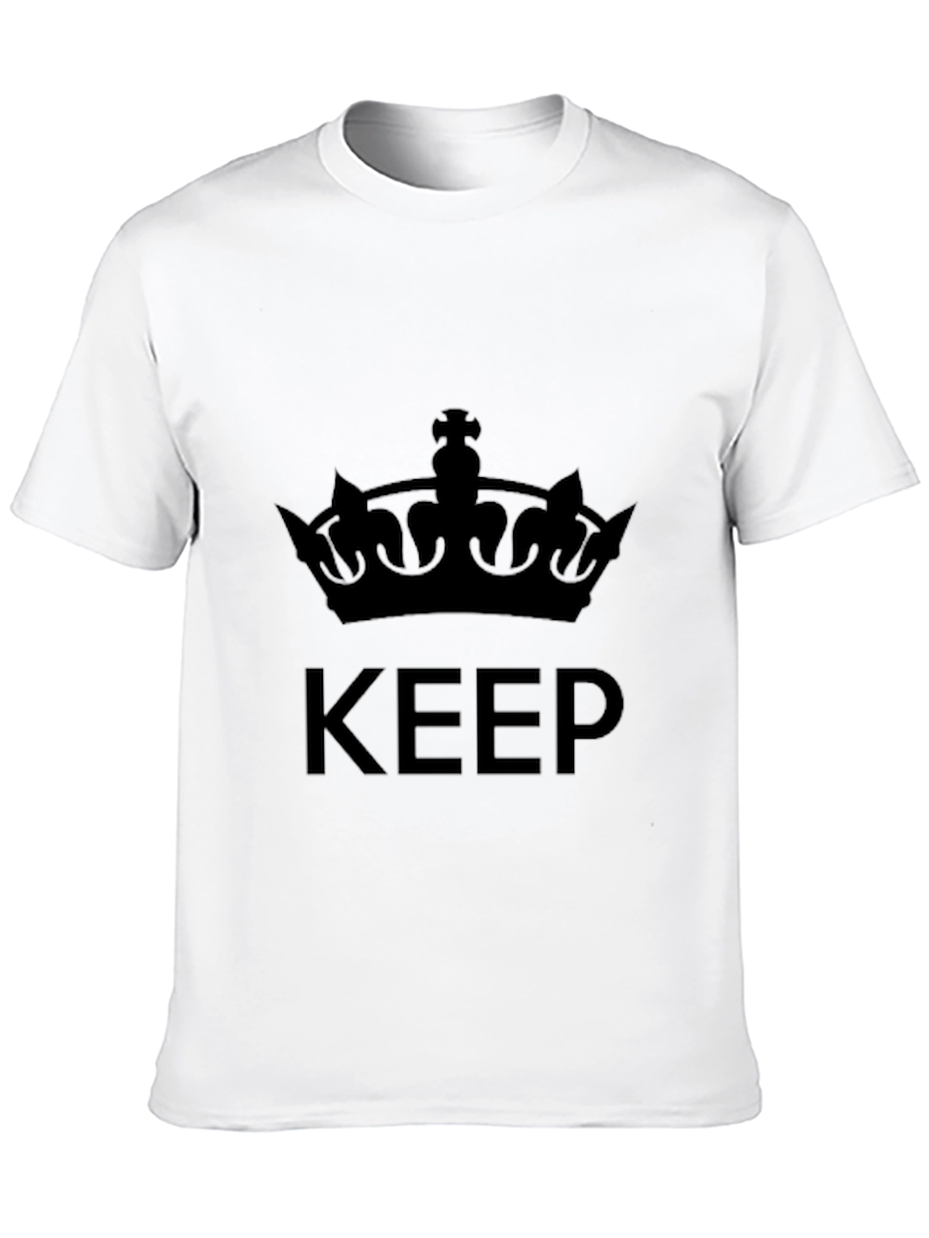 Keep Calm Crown Graphic Tee - Black