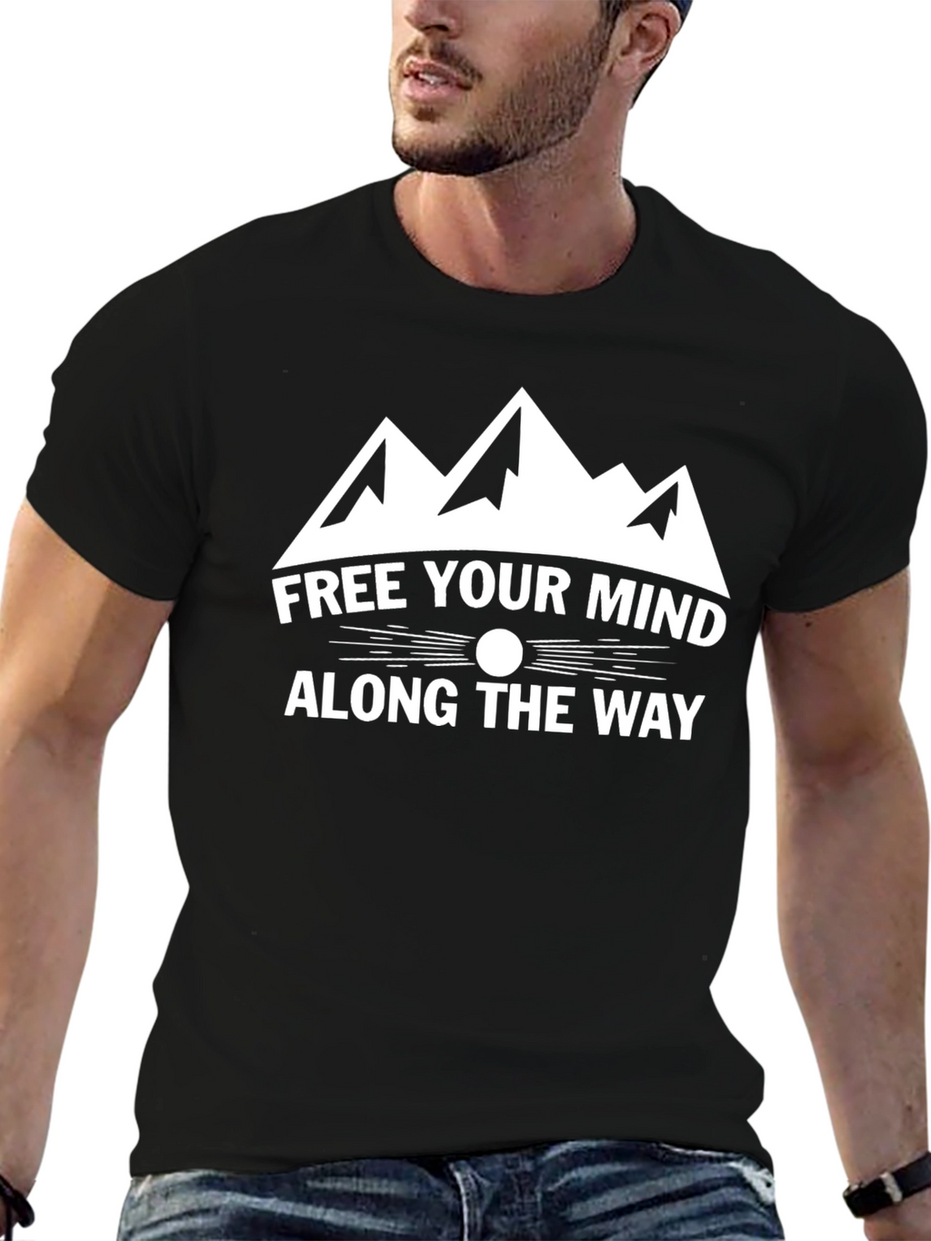 Free Your Mind Mountain Graphic T-Shirt