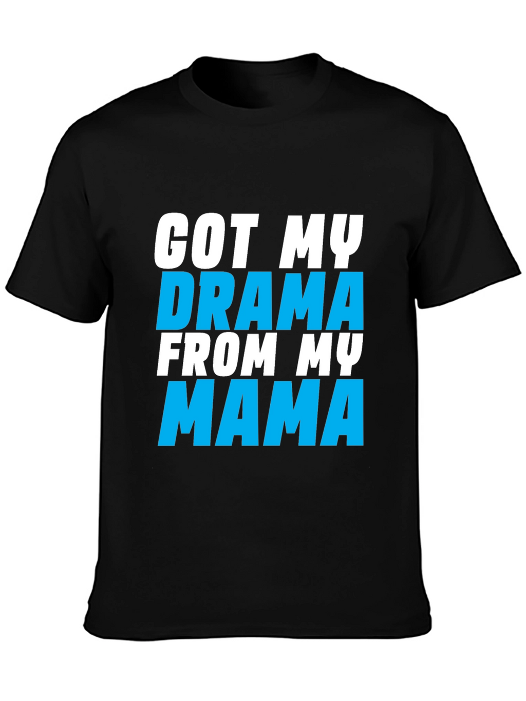 Drama Mama Graphic Tee - Black Cotton Blend T-Shirt