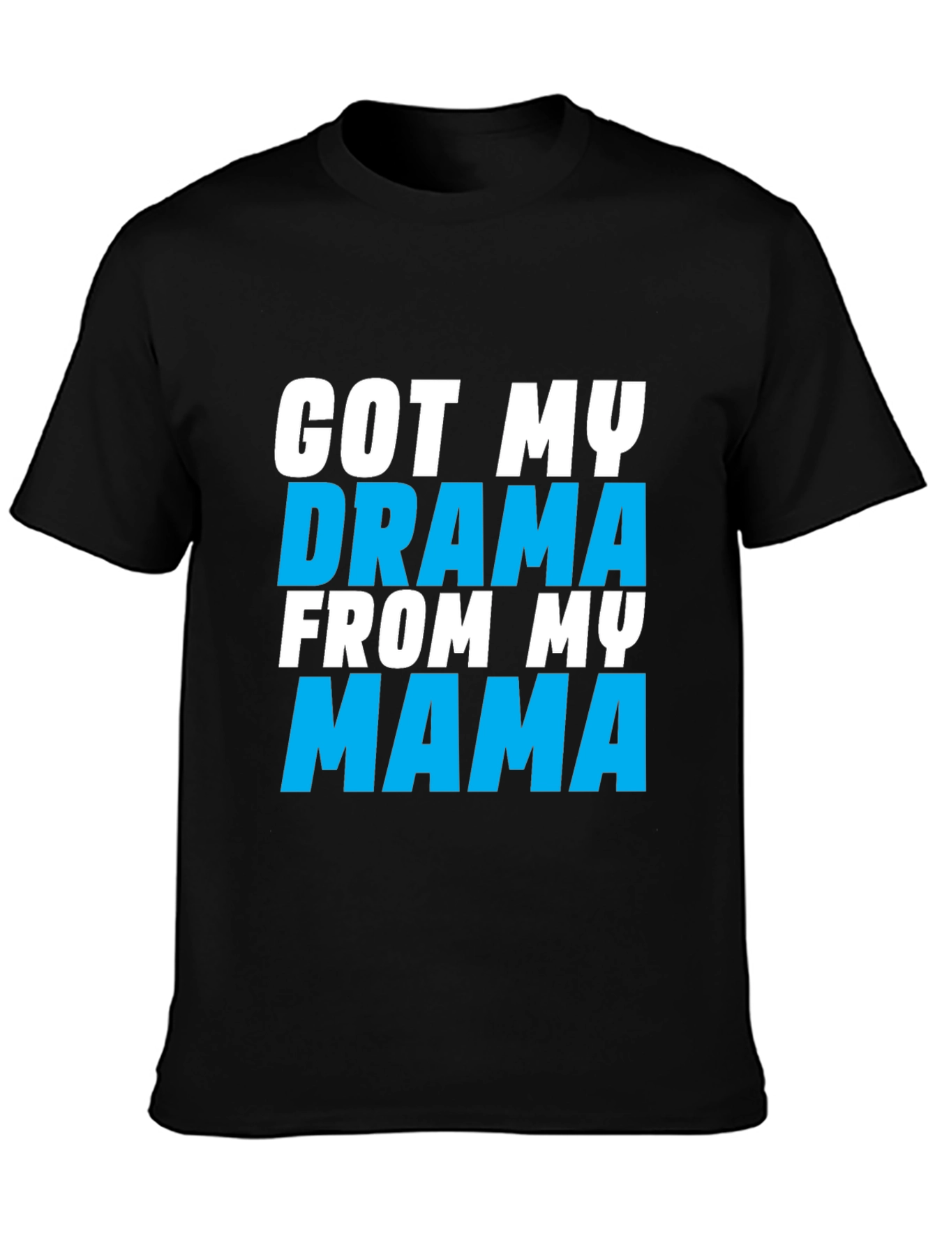 Drama Mama Graphic Tee - Black Cotton Blend T-Shirt