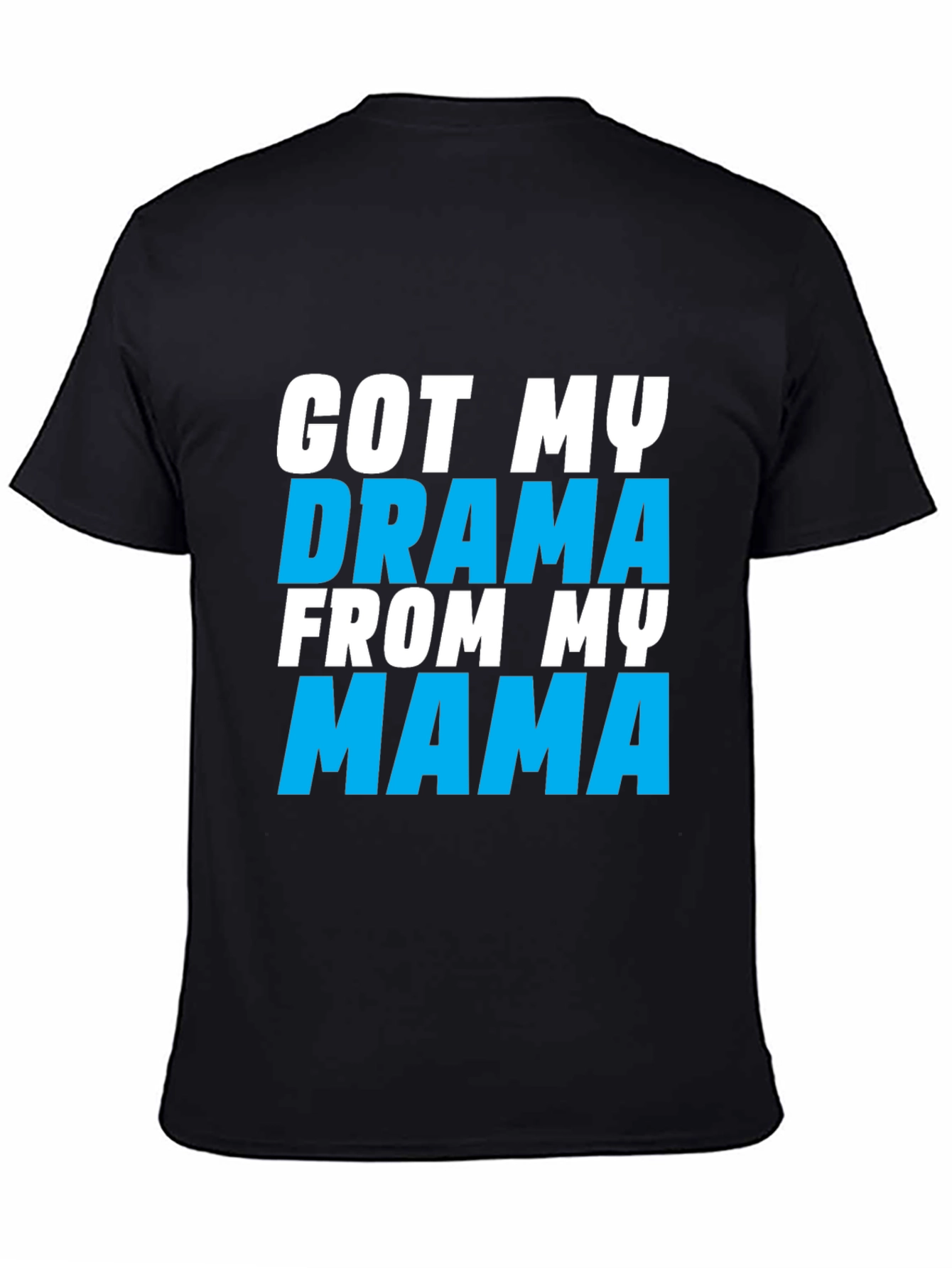 Drama Mama Graphic Tee - Black Cotton Blend T-Shirt