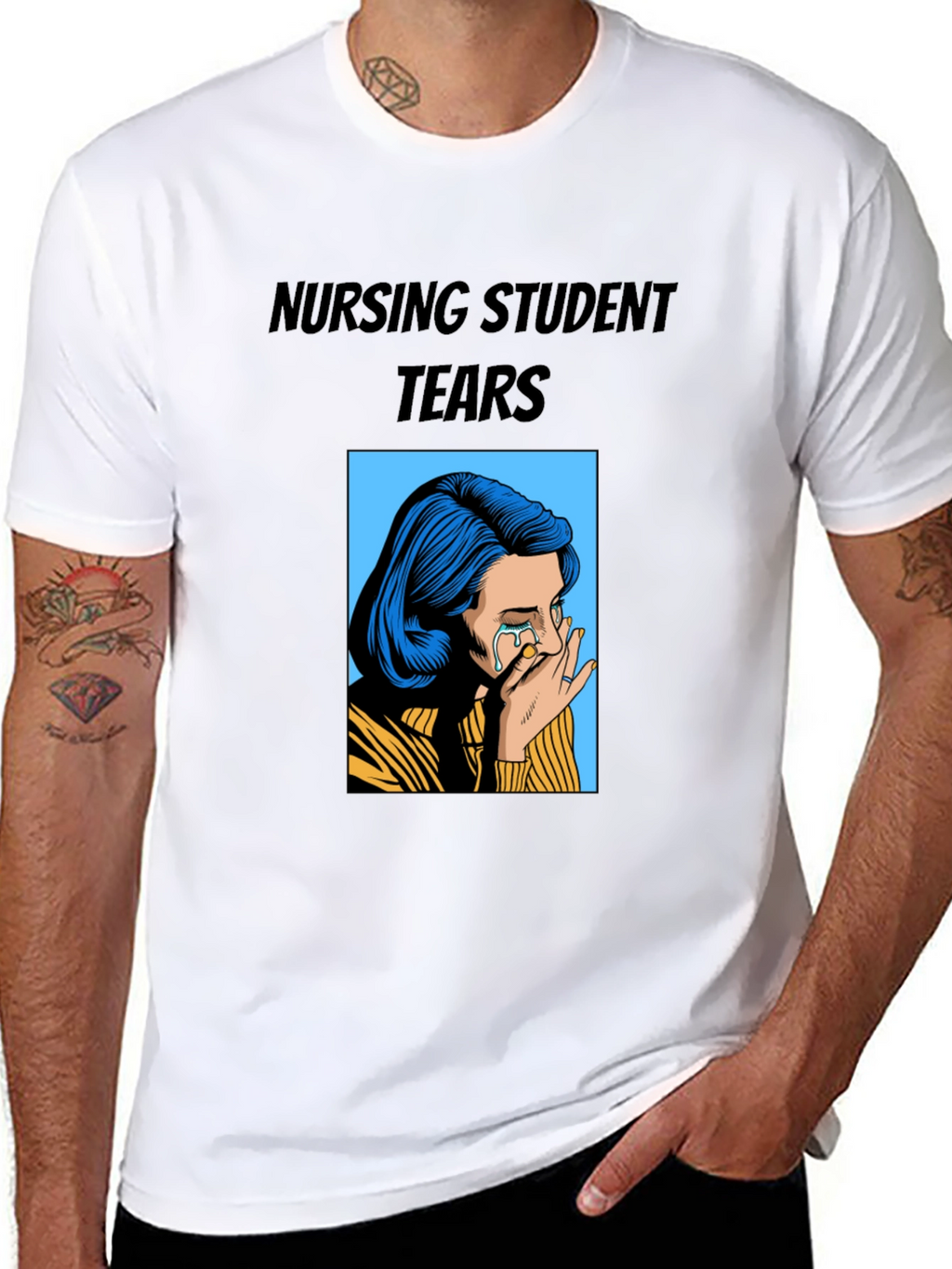 Nursing Student Tears Graphic T-Shirt