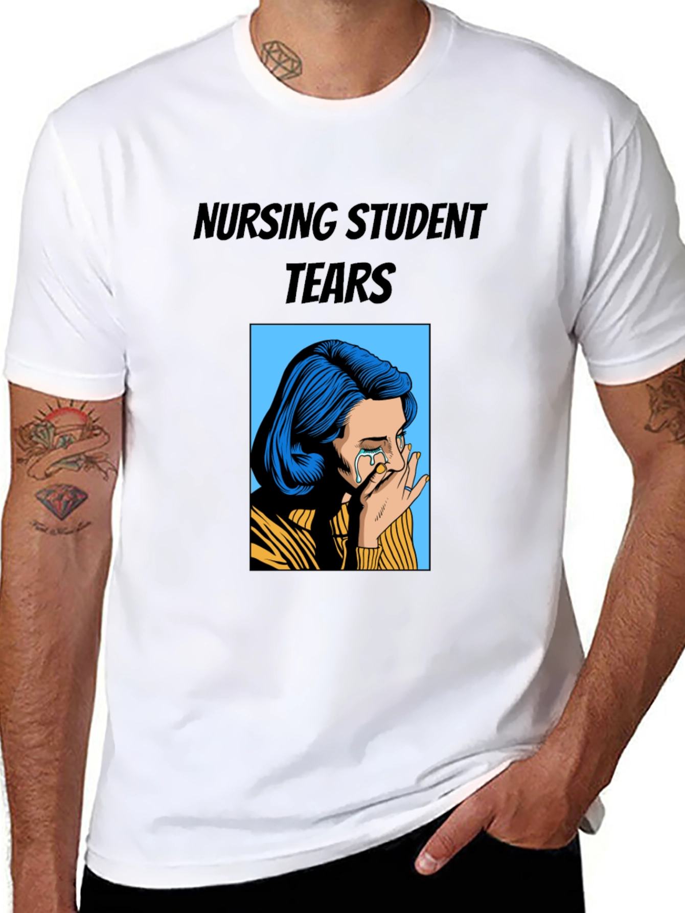 Nursing Student Tears Graphic T-Shirt