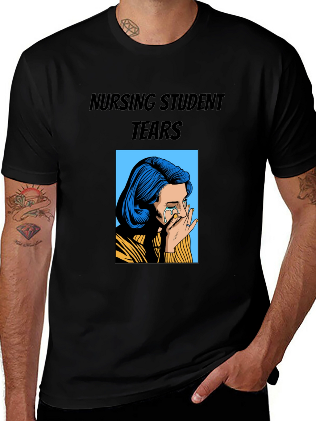 Nursing Student Tears Graphic T-Shirt