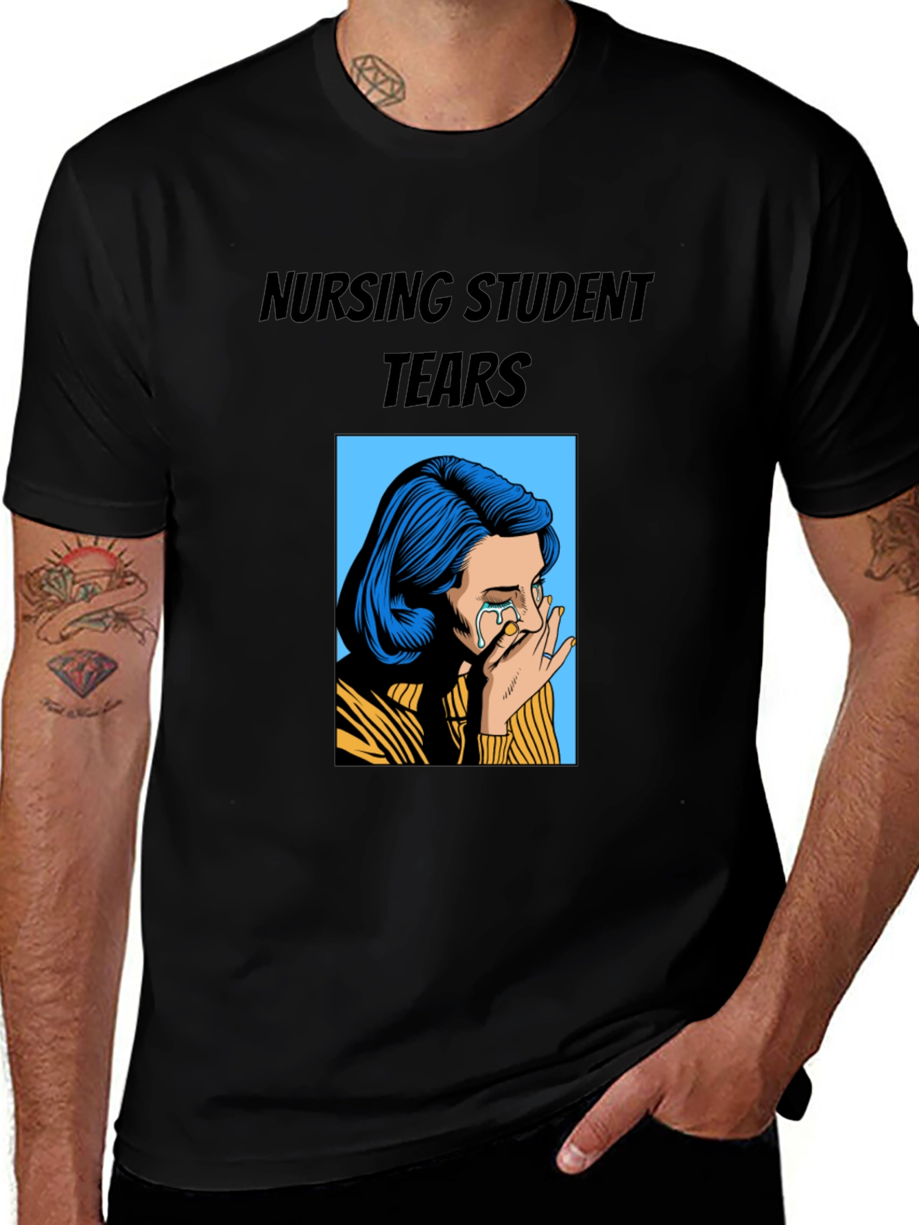 Nursing Student Tears Graphic T-Shirt