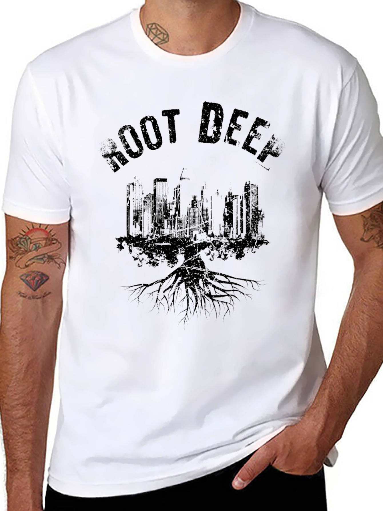 Root Deep Graphic T-Shirt - Cityscape Tee