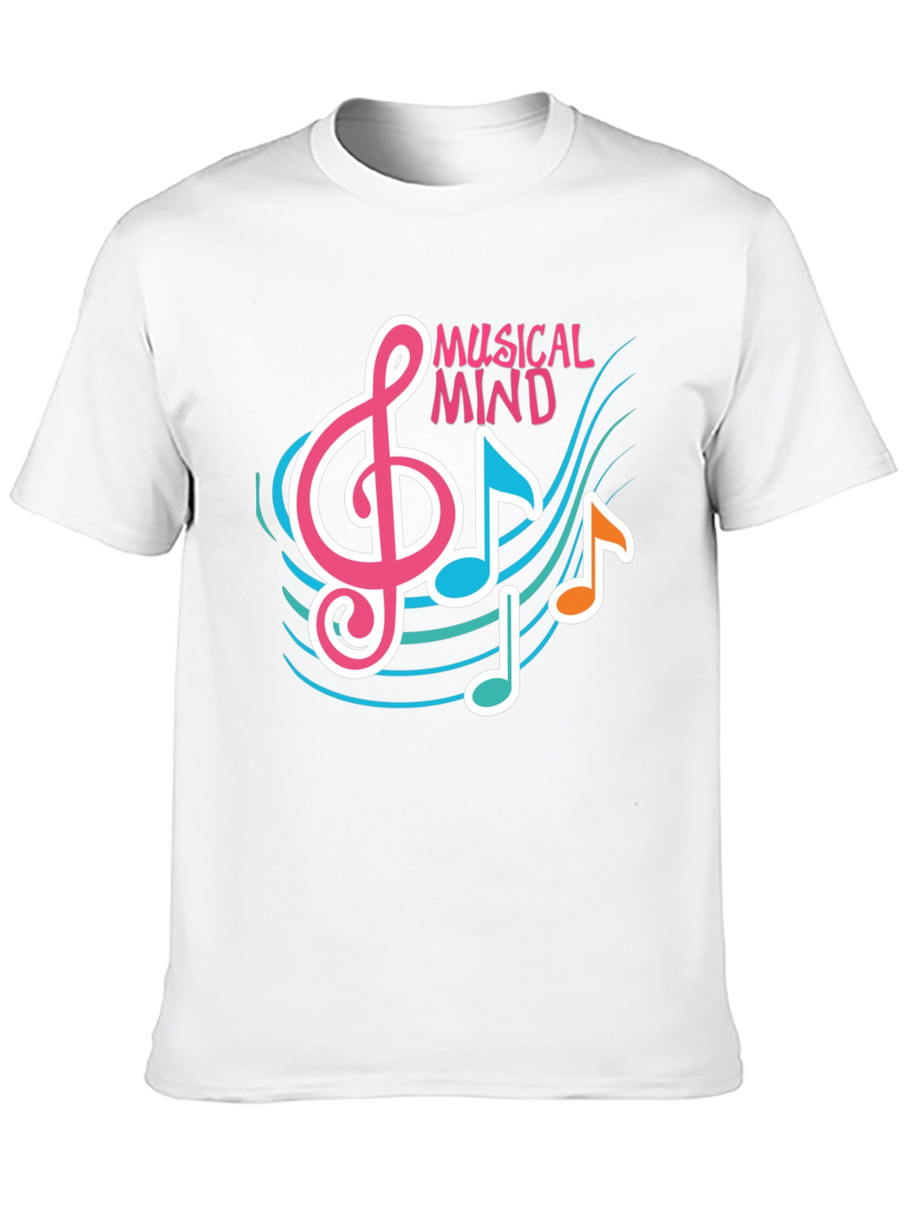 Musical Mind Graphic Tee - Black Cotton T-Shirt