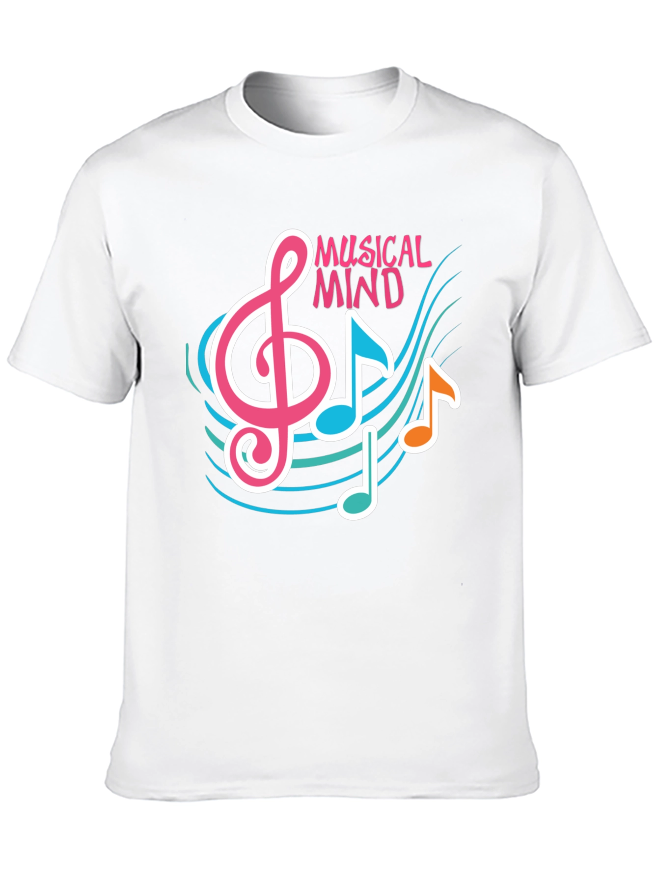 Musical Mind Graphic Tee - Black Cotton T-Shirt