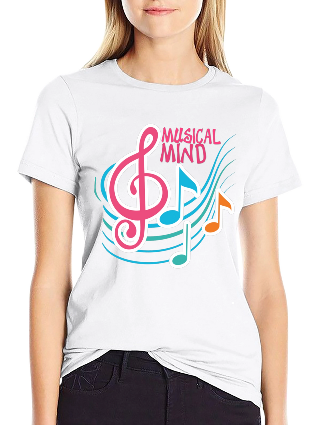 Musical Mind Graphic Tee - Black Cotton T-Shirt