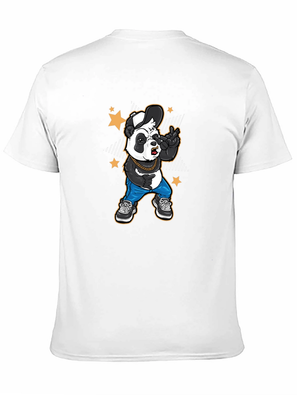 Cool Panda Graphic Tee - Black